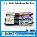 2015 hot sale cool men car logo keyring custom leather tiger clip keychain